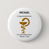 Pharmacy White Coat Ceremony Gefeliciteerd Ronde Button 5,7 Cm (Voorkant)