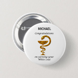 Pharmacy White Coat Ceremony Gefeliciteerd Ronde Button 5,7 Cm