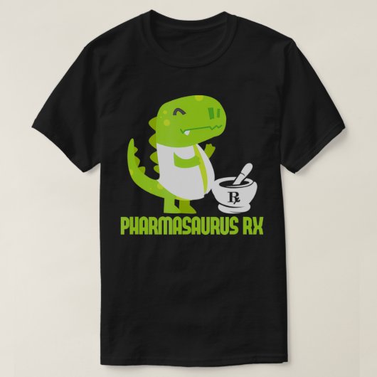 Pharmasaurus RX Farmaceutische vorm T-shirt (Design voorkant)