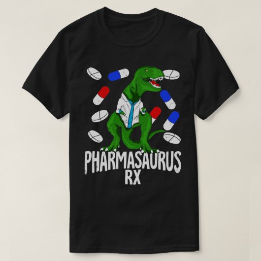 Pharmasaurus Rx Farmacie Tech Pharmacist Gift T-shirt (Design voorkant)