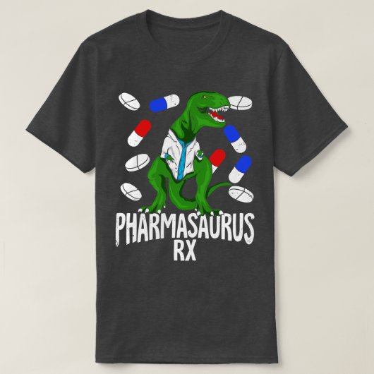 Pharmasaurus Rx Farmacie Tech Pharmacist Gift T-shirt (Design voorkant)
