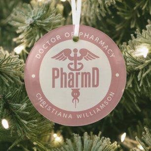 PharmD Doctor in de Afstuderen Glas Ornament