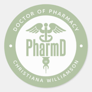 PharmD Doctor in de Afstuderen Ronde Sticker