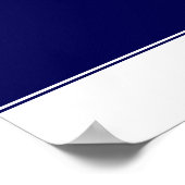 PharmD Navy Blauw Wit Afstudeerder Party Welkomstb Poster (Hoek)