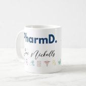 PharmD Personalized Mug | Minimal Modern Pharmacis (Devant gauche)