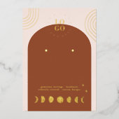 Phase de Boho Moon | Carte d'affichage à oreille e (Recto)