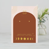 Phase de Boho Moon | Carte d'affichage à oreille e (Debout devant)