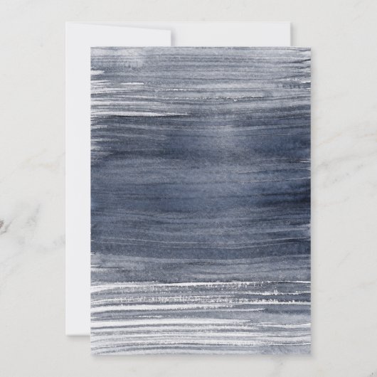 Phase de la lune céleste Faire-part de mariage ble (Dos)