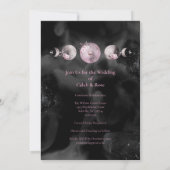 Phase de la lune Faire-part de mariage céleste (Dos)