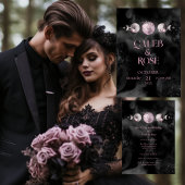 Phase de la lune Faire-part de mariage céleste