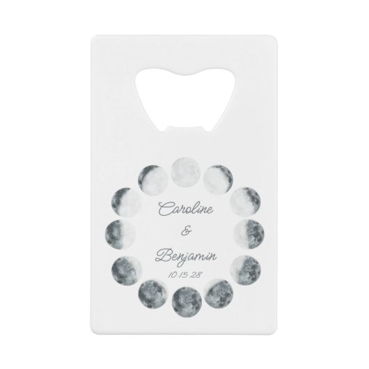 Phase de lune personnalisée Mariage cosmique blanc (Devant)