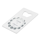 Phase de lune personnalisée Mariage cosmique blanc (Devant Angle)