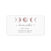 phase de lune rose vif yoga studio étiquette de ad (Devant)