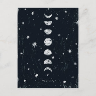 Phases de la carte postale lune