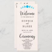 Phases de la Lune bleue Programme de mariage de co (Devant / Derrière)