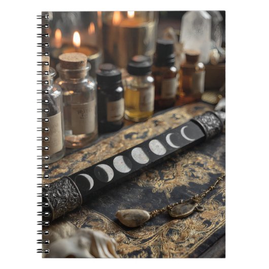 Phases de la lune Carnet de bougie alchimie (Devant)