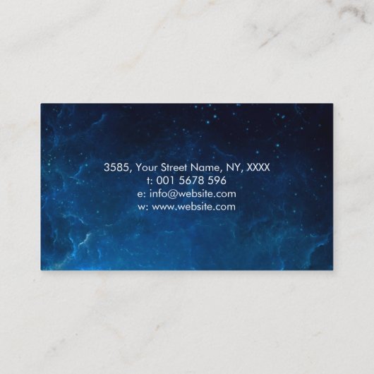 Phases de la lune - carte de visite nébuleuse (Dos)