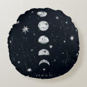 Phases de la lune Coussin rond (Devant)