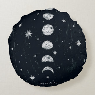 Phases de la lune Coussin rond