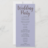 Phases de la lune de bronze Programme de mariage d (Dos)