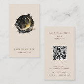 Phases de la Lune dorée foncée Yoga Studio Carte d (Devant / Derrière)