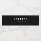 Phases de la lune dorée Mariage Étiquette de boute (Étiquettes simples)