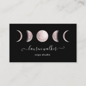 Phases de la lune rose pâle Yoga Studio Carte de v (Devant)