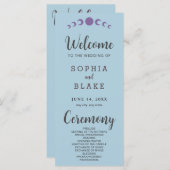 Phases de la lune violette Programme de mariage bl (Devant / Derrière)