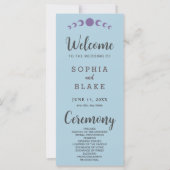 Phases de la lune violette Programme de mariage bl (Devant)