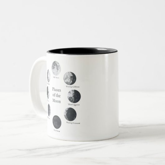 Phases de la Mug éducative de la Lune (Devant gauche)