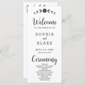 Phases de Lune Brown foncée Programme de mariage b (Devant / Derrière)