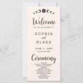 Phases de lune Brown foncée Programme de mariage d (Devant)