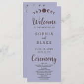 Phases de Lune Brown foncée Programme de mariage d (Devant / Derrière)