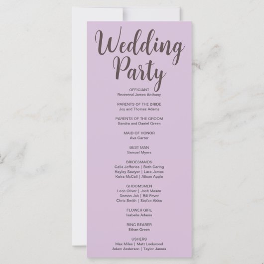 Phases de lune Brown foncée Programme de mariage v (Dos)