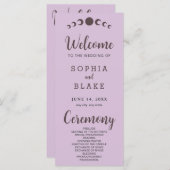 Phases de lune Brown foncée Programme de mariage v (Devant / Derrière)