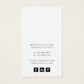 Phases de lune Porte rose Bijoux Cartes d'affichag (Dos)