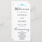 Phases de Lune Turquoise Programme de mariage Blan (Devant / Derrière)