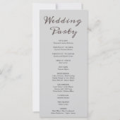 Phases de Lune Turquoise Programme de mariage gris (Dos)