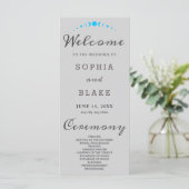 Phases de Lune Turquoise Programme de mariage gris (Debout devant)
