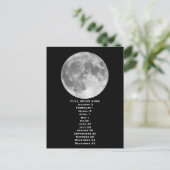 Phases de pleine lune 2026 Carte postale (Debout devant)
