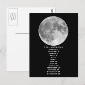 Phases de pleine lune 2026 Carte postale (Devant / Derrière)