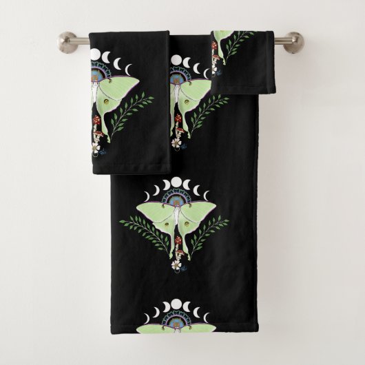 Phases Luna Moth Moon Noir (En situation)