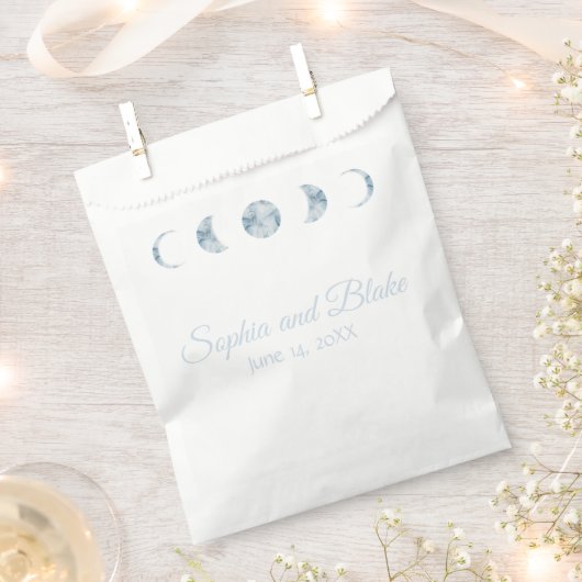 Phases minimalistes Lune Mariage Faveur Sacs (Coupé)
