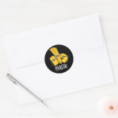Phasta Funny Fast Pasta Pun Dark BG Ronde Sticker (Envelop)
