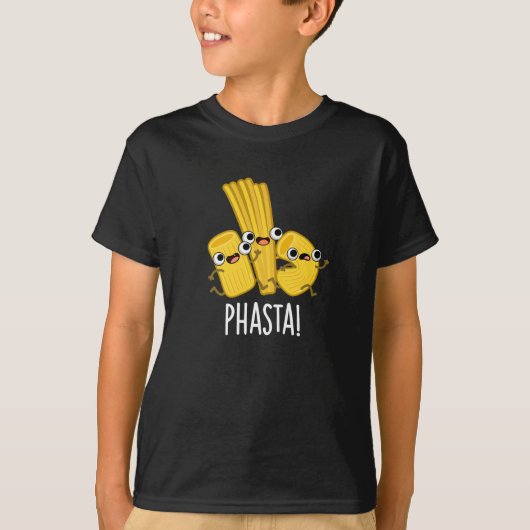 Phasta Funny Fast Pasta Pun Dark BG T-shirt (Voorkant)