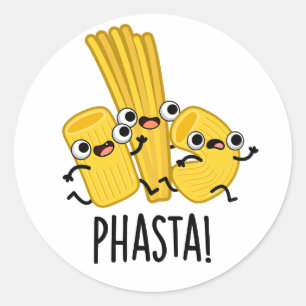 Phasta Funny Fast Pasta Pun Ronde Sticker