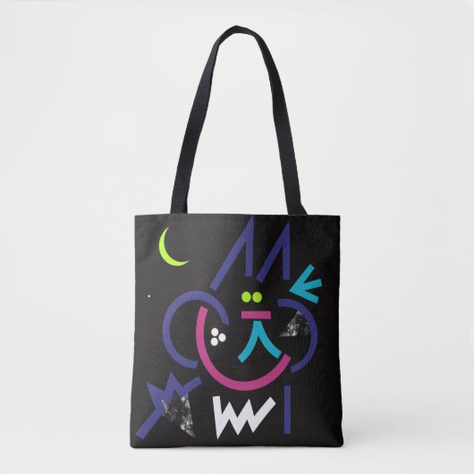 Phat Cat Moderne Abstracte Canvas tas (Voorkant)