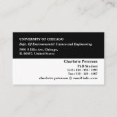 PhD - Afgestudeerde Student Visitekaartje (Voorkant)