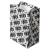 PhD Afstudeerder 2022 Afstuderen Gift Bag (zwart) Medium Cadeauzakje (Achterkant Gekanteld)