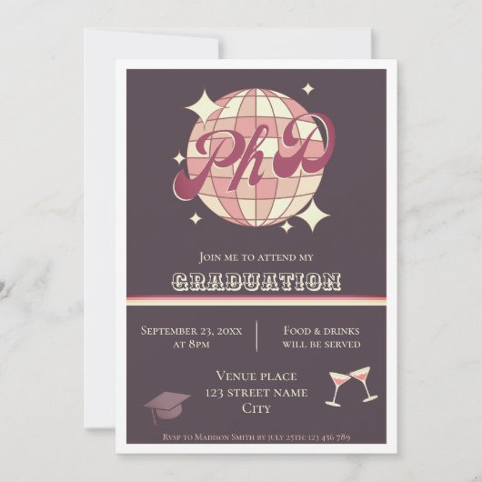 PhD afstuderen dag doctoraalscriptie Uitnodiging (Voorkant)